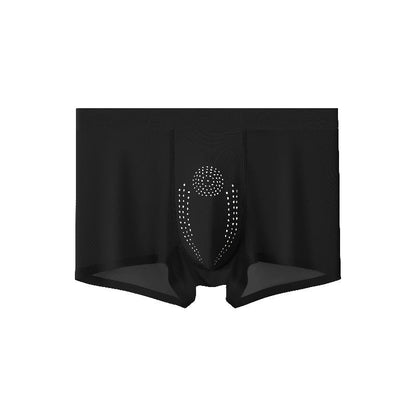 Mugwort-scented Cool-feel Seamless Mens Underwear With Perforated Breathability