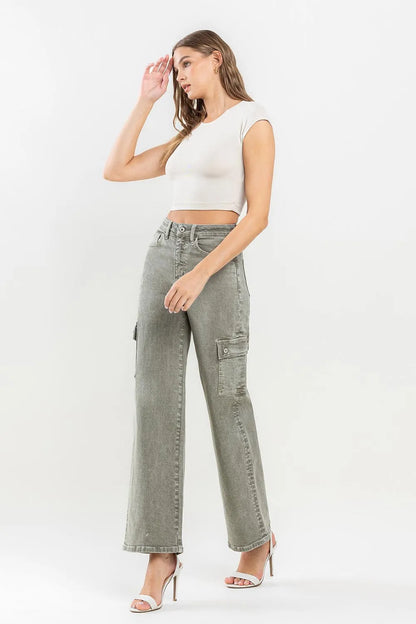 Vervet by Flying Monkey 90's Super High Rise Cargo Jeans