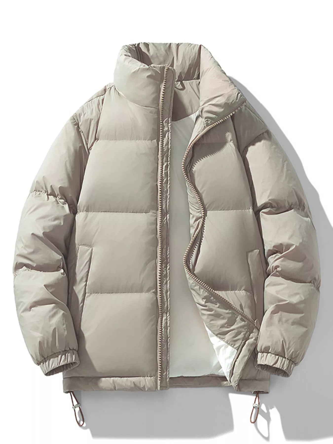 Men's Plus Size Zip Up Winter Puffer Jacket