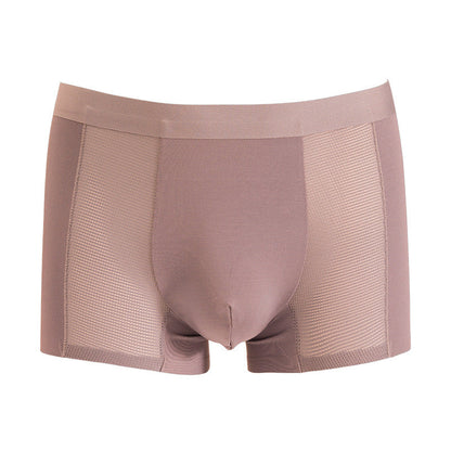 Seamless Nude Soft Mesh Stitching Men's Underwear