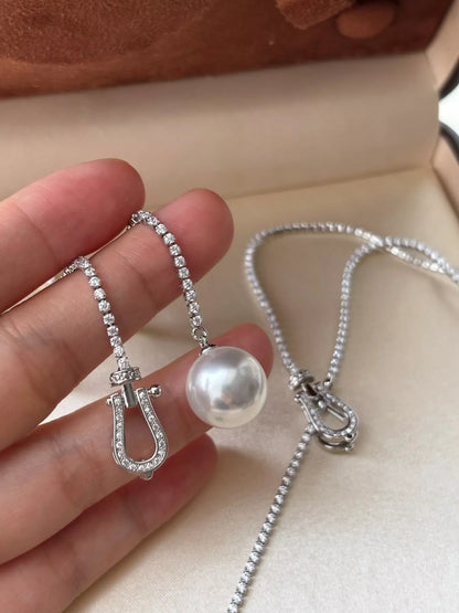 Alloy Pearl Drop Y-Necklace