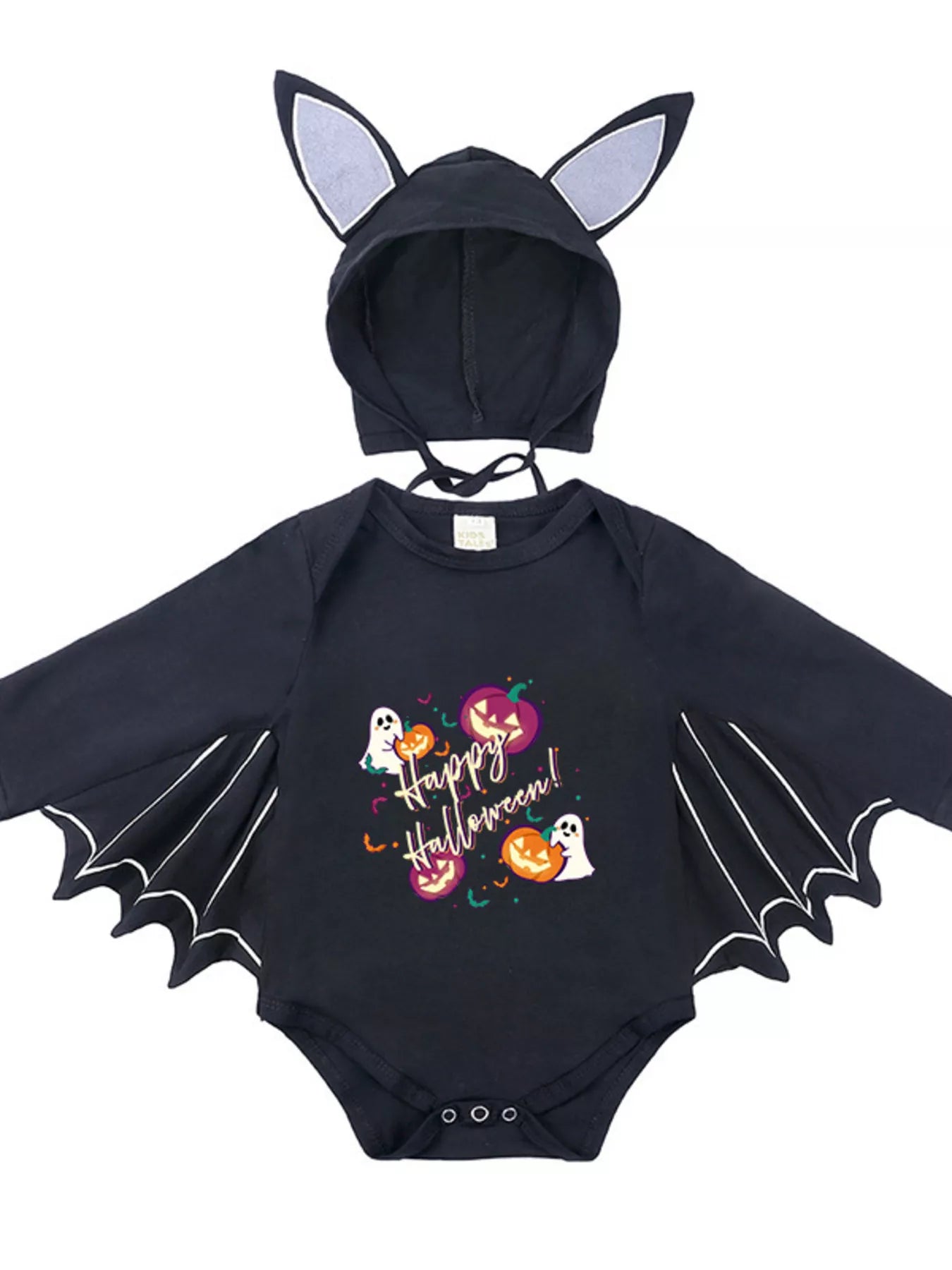 Children's Halloween Bat Bodysuit & Hat Costume Set