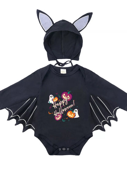 Children's Halloween Bat Bodysuit & Hat Costume Set