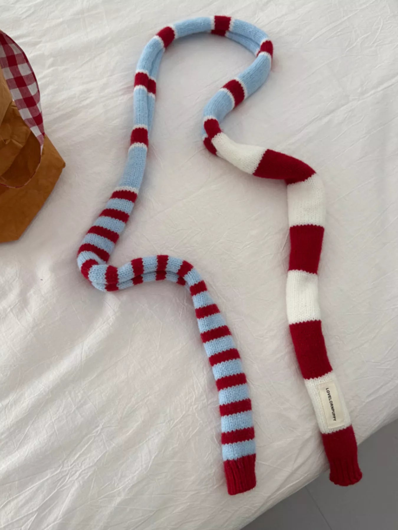 Striped Knitted Warm Scarf