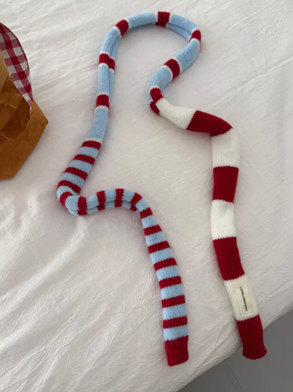 Striped Knitted Warm Scarf