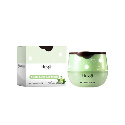 Hoygi Green Apple Lip Mask, Moisturizing And Moisturizing Lips, Reducing Lip Lines, Preventing Dry Cracks, Removing Dead Skin And Moisturizing Care Lip Mask