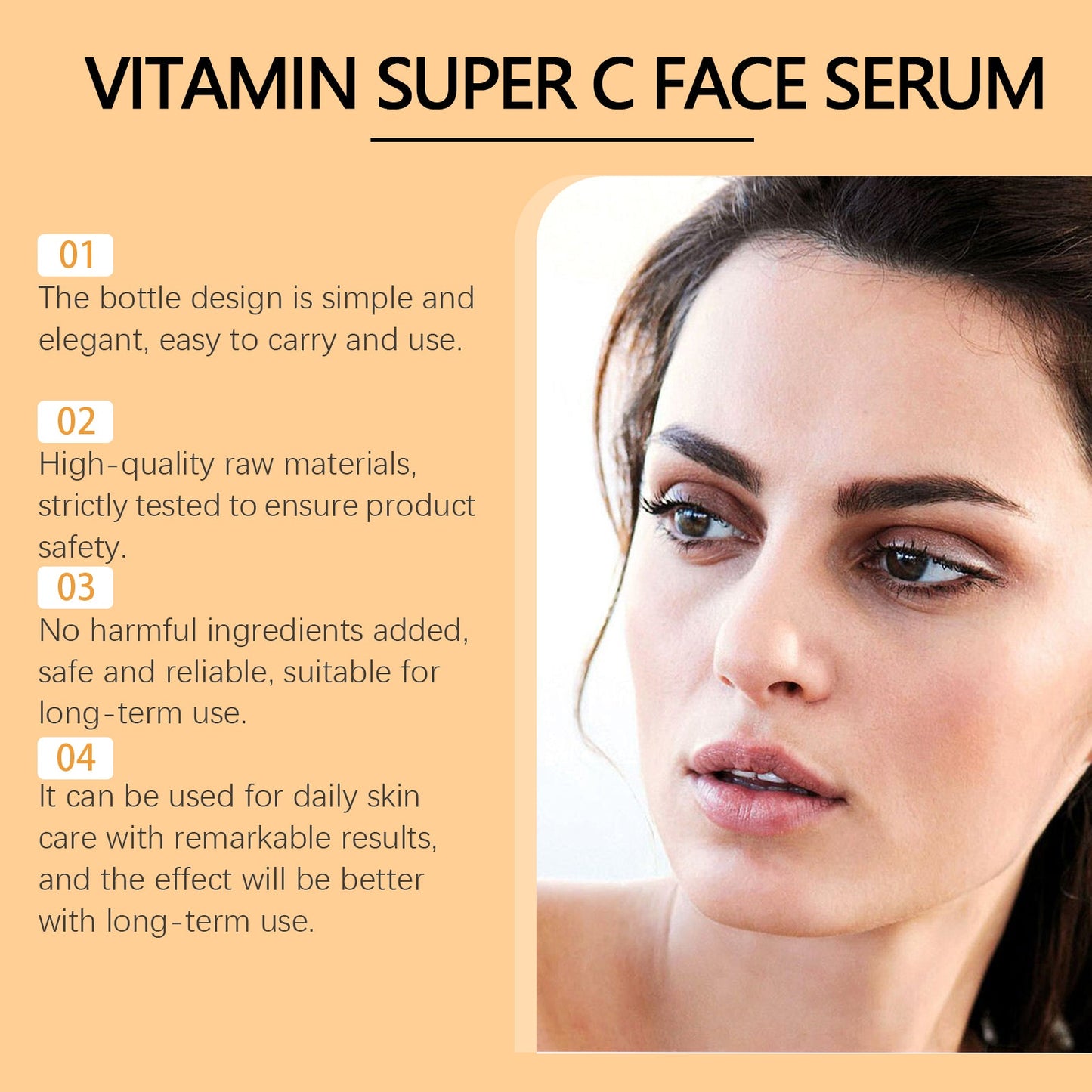 Hoygi Vitamin C Serum Hydrates Soft And Delicate Skin Moisturizing, Moisturizing And Brightening Face Serum