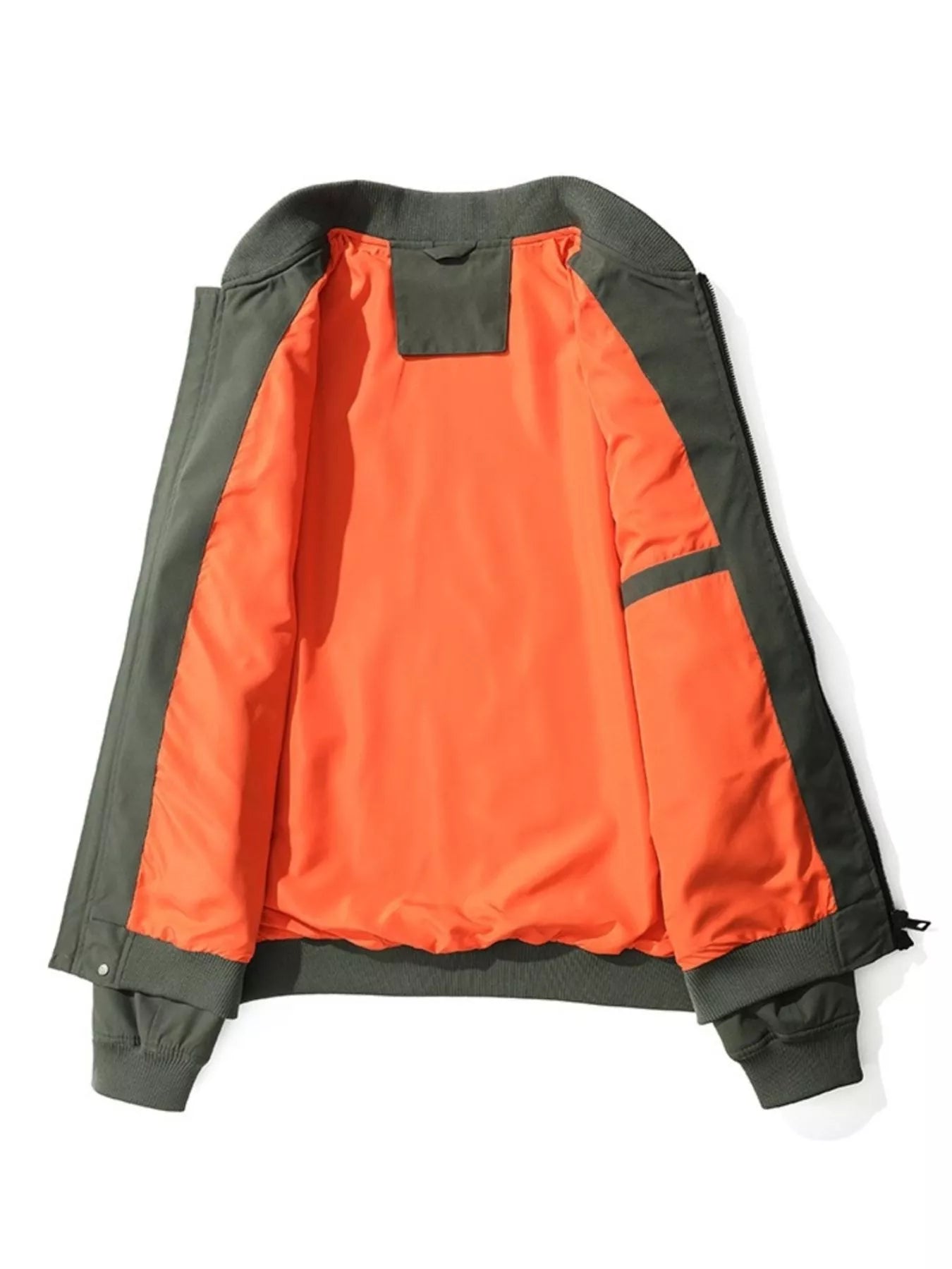 Men's Plus Size Zip Up Long Sleeve Jacket