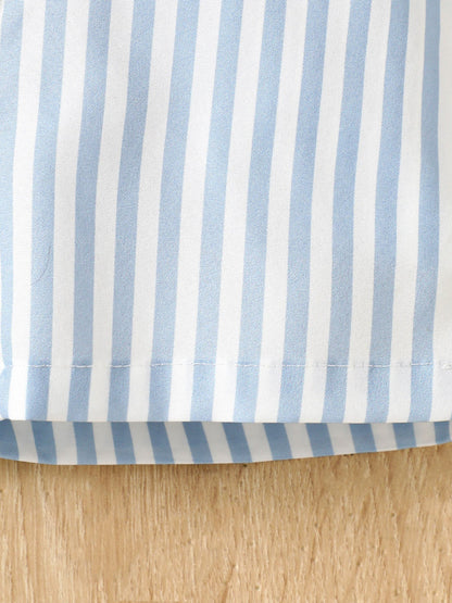 Children's Striped Pocket Tee and Shorts Set