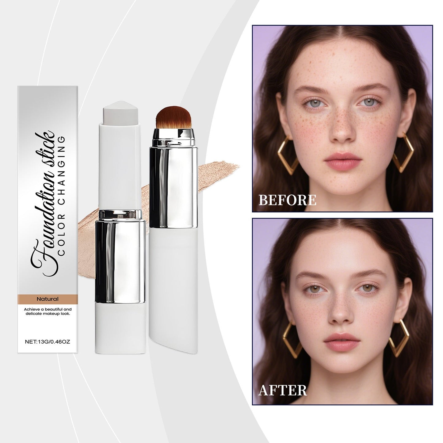 2-in-1 Color Changing Foundation Stick Natural Shade