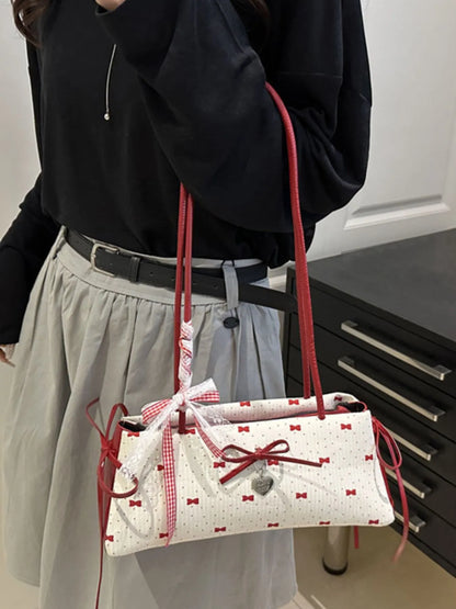 Bow Print Shoulder Bag