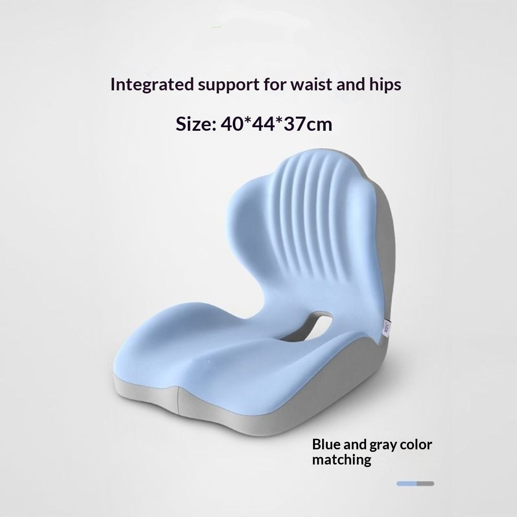 Ergonomic Lumbar Support Seat Cushion - Posture Correcting Memory Foam Chair Pad for Students Office Home Use