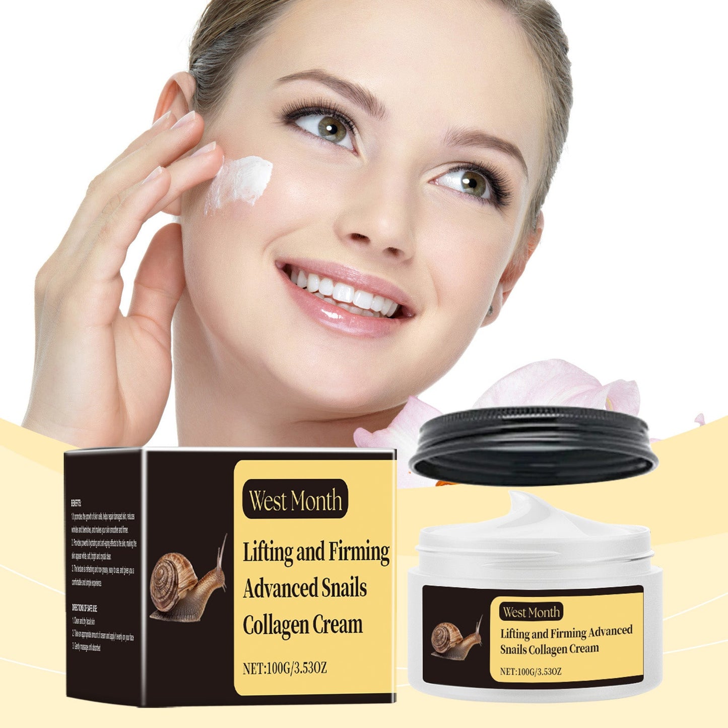 West&Month Cochlear Collagen Firming Cream Moisturizes And Nourishes Dry Skin, Refreshing And Brightening Face Cream