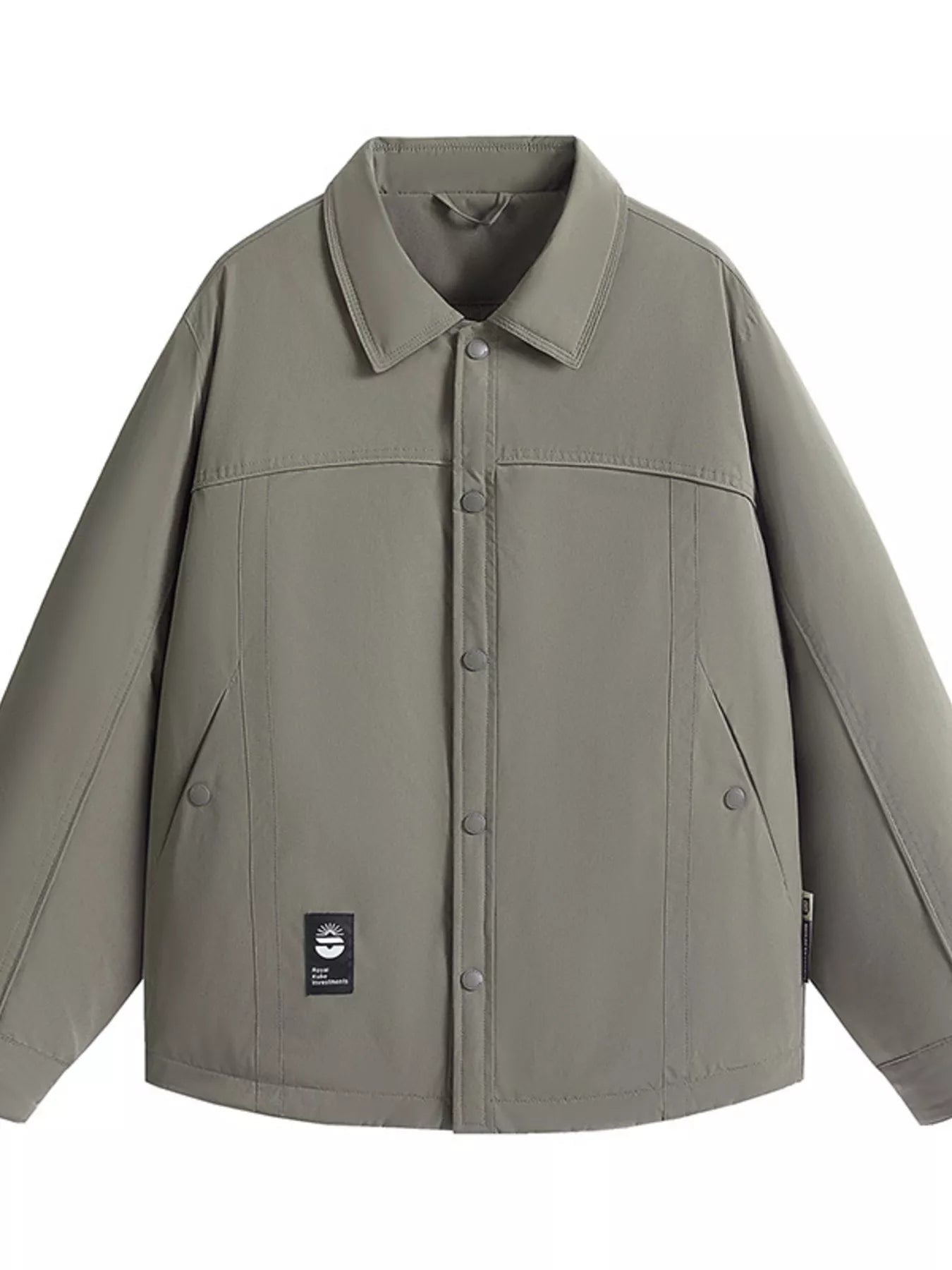 Men's Plus Size Casual Snap-Down Lightweight Jacket