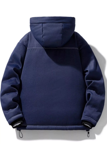 Men's Plus Size Warm Padded Hooded Puffer Jacket