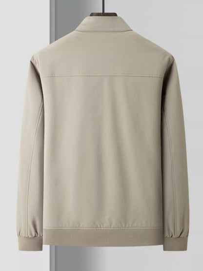 Men's Plus Size Zip Up Long Sleeve Jacket