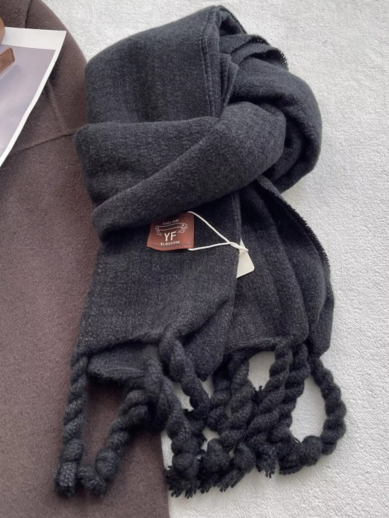 Knitted Tassel Scarf