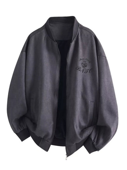 Men's Plus Size Zip Up Long Sleeve Jacket