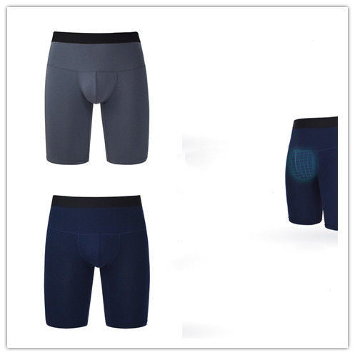 Breathable Anti-roll Hem Boxer Briefs