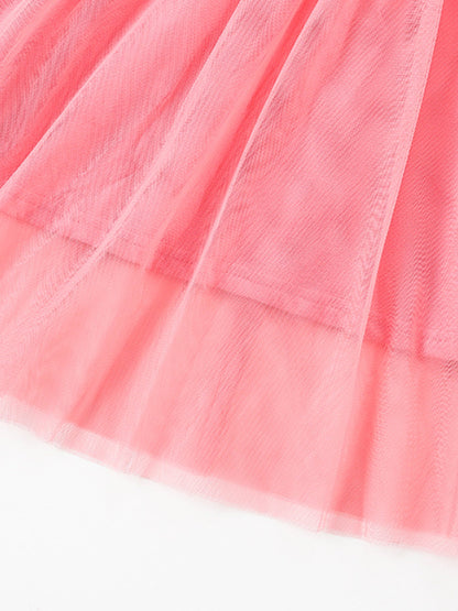 Children's Sequin Flower Tulle Dress