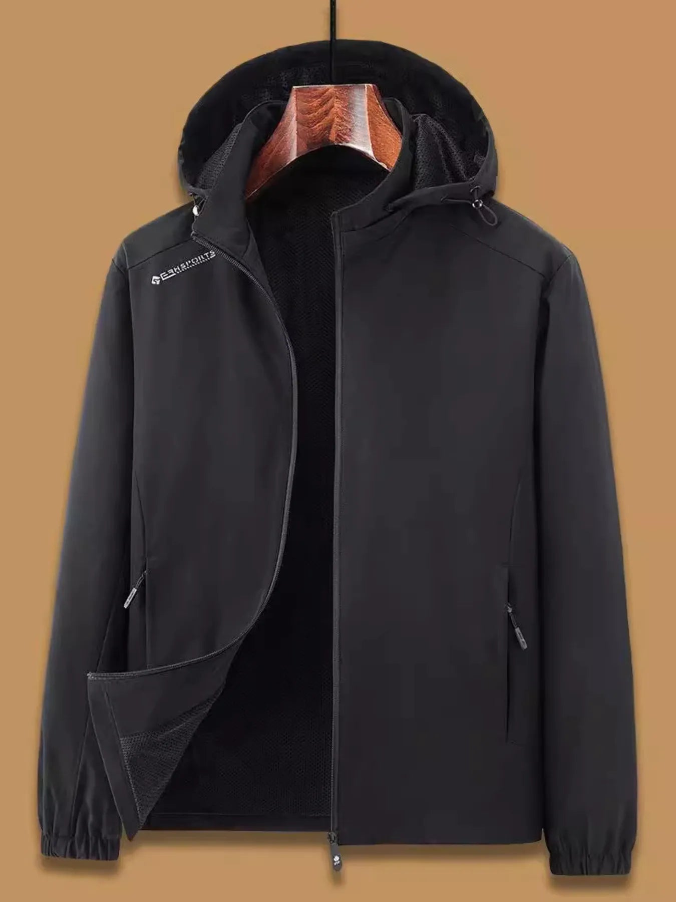Men's Plus Size Casual Hooded Windproof Jacket