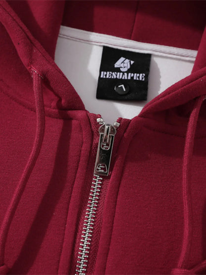 Men's Zip-Up Hooded Jacket