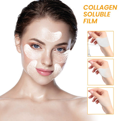 Jaysuing Collagen Soluble Film, Eyes Forehead And Cheeks Light Lines Moisturizing And Firming Mask
