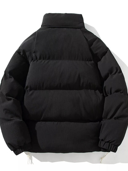 Men's Plus Size Zip Up Long Sleeve Puffer Jacket
