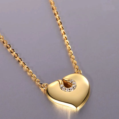 Moissanite 925 Sterling Silver Heart Necklace