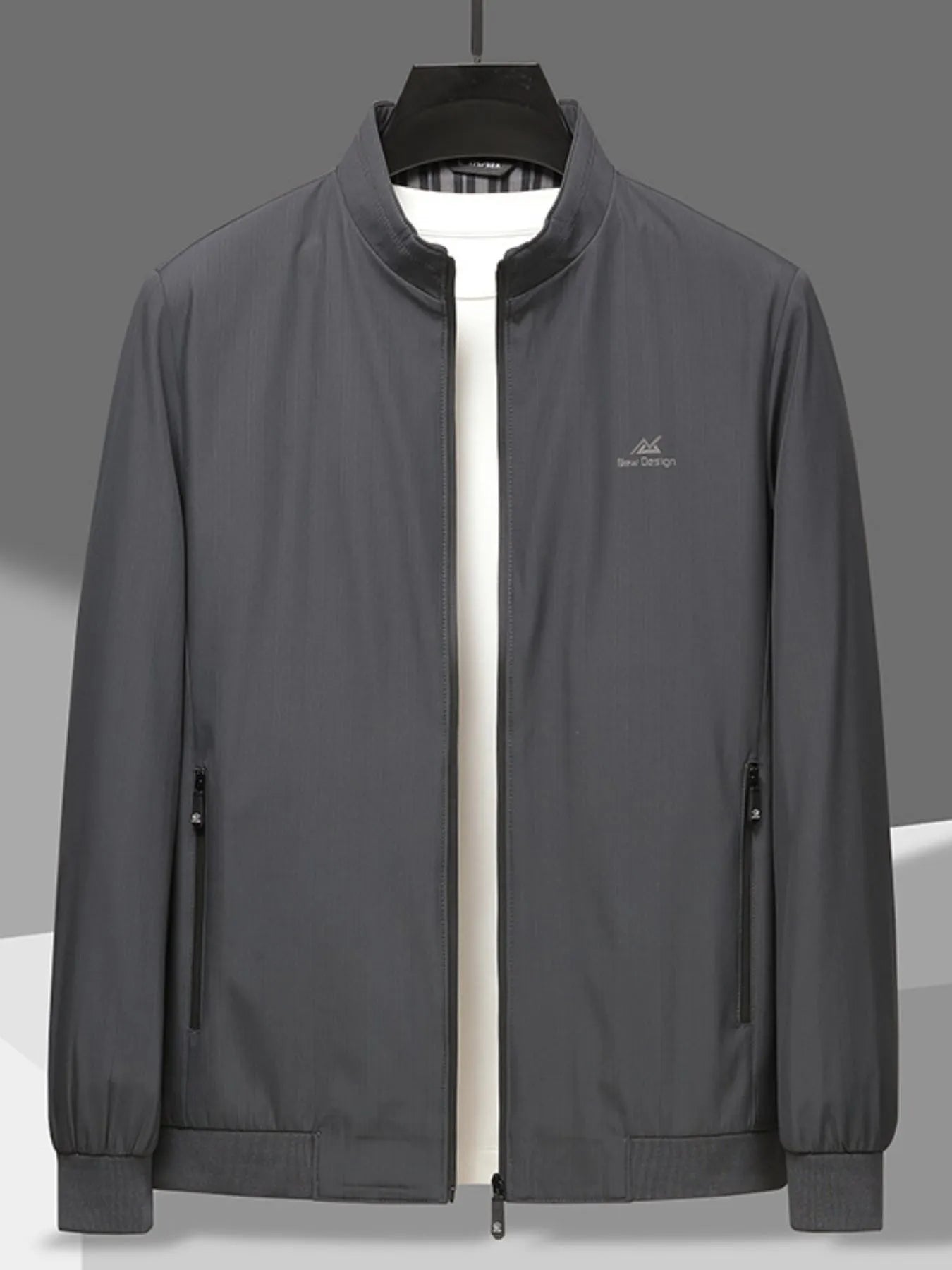 Men's Plus Size Zip Up Long Sleeve Jacket