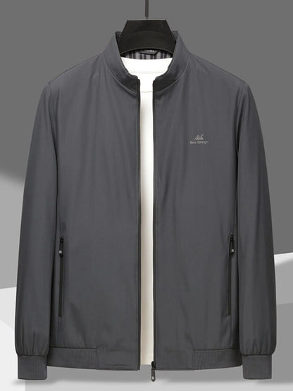 Men's Plus Size Zip Up Long Sleeve Jacket