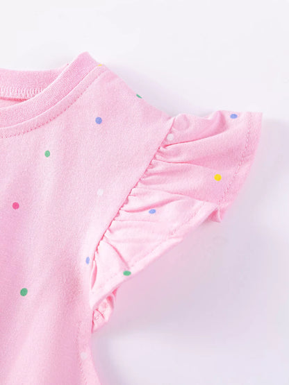 Children's Unicorn Ruffle Sleeve Tulle Dress