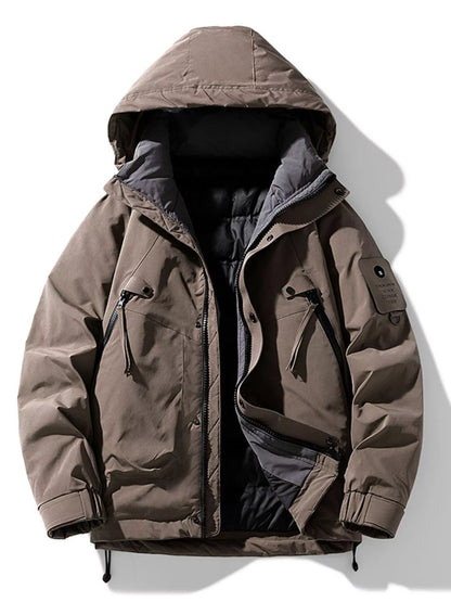 Men's Plus Size Hooded Winter Padded Jacket