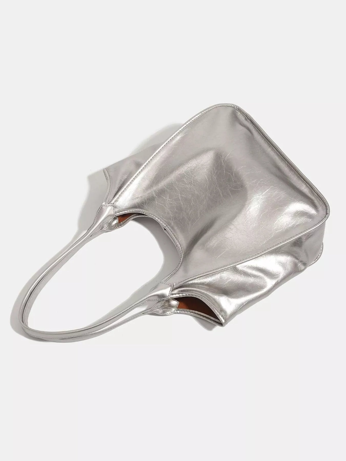 Metallic PU Leather Tote Bag