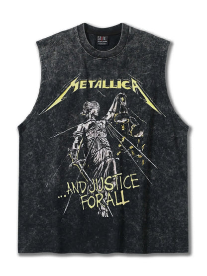 Men's Graphic Round Neck Tank Top