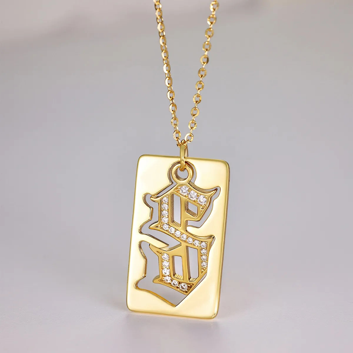 925 Sterling Silver Letter S Pendant Necklace