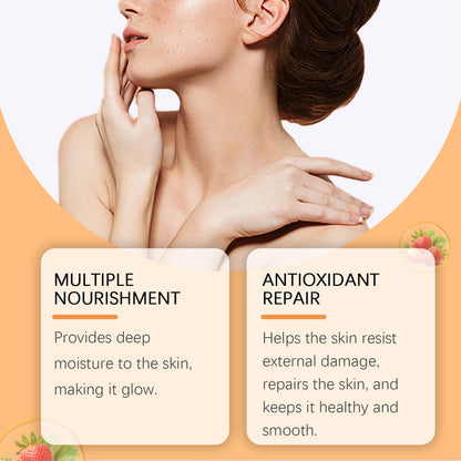 OUHOE Strawberry Moisturizing Oil, Moisturizing Elastic Firming, Smoothing Fine Lines And Nourishing Skin Body Massage Oil