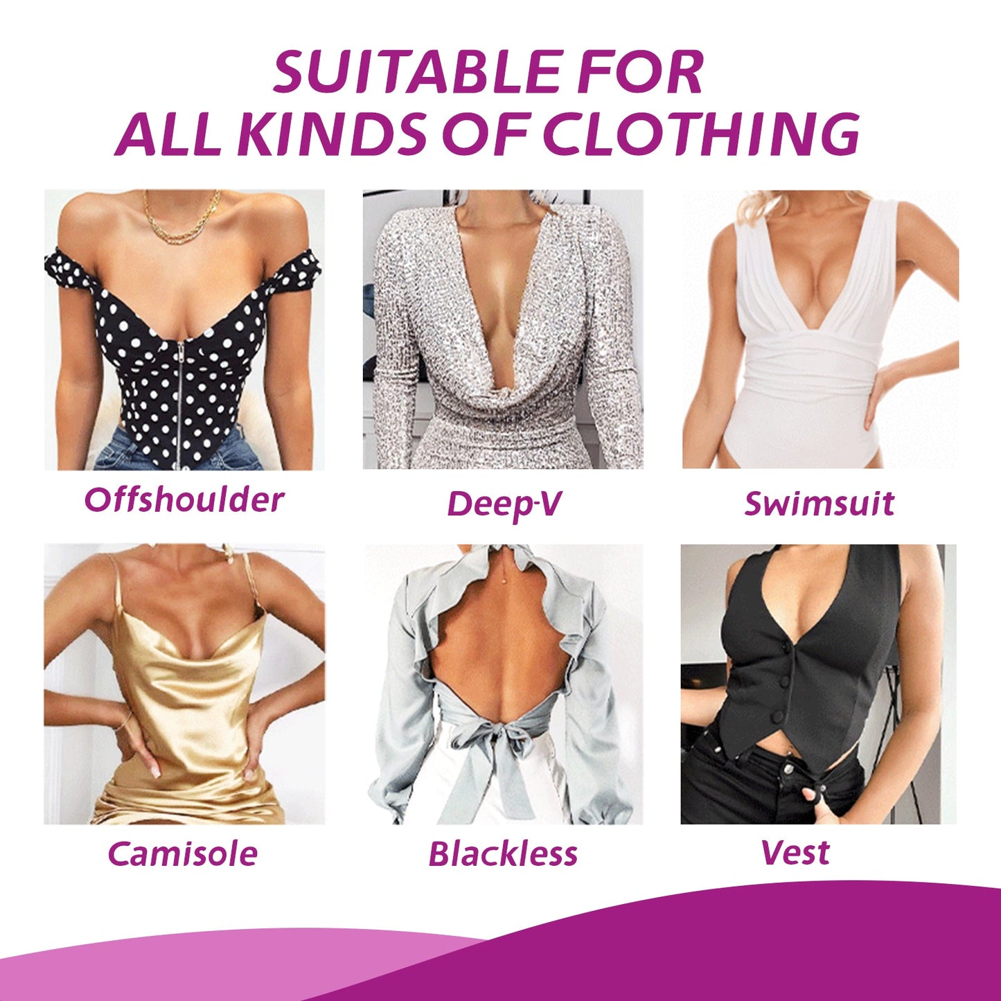 Jaysuing Invisible Chest Lift Gather Your Chest To Prevent Exposure And Sag Breathable Invisible Chest Lift Bandage