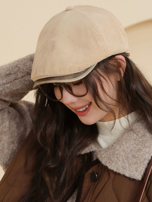 Vintage Corduroy Newsboy Cap