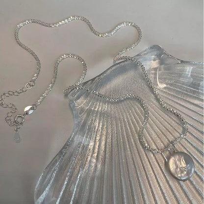 925 Sterling Silver Pearl Necklace