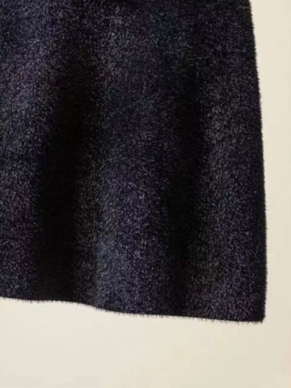 Plush Knit Mini Skirt