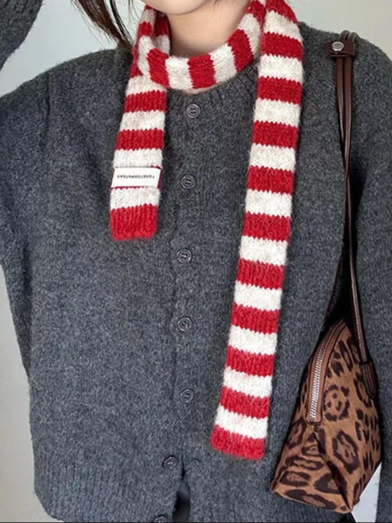 Striped Knitted Warm Scarf