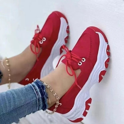 Lace Up Round Toe Sneakers