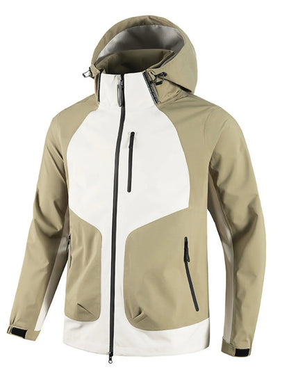 Men's Full Size Waterproof Hooded Outdoor Jacket Plus Size