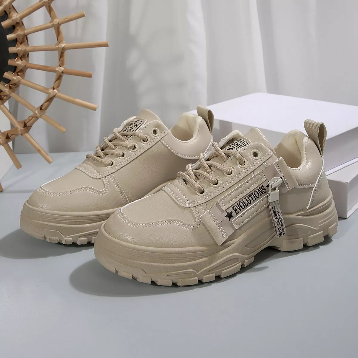 Lace Up Round Toe Athletic