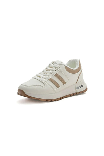 Lace Up Contrast Mesh Breathable Sneakers