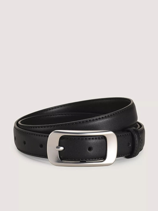 Classic Silver Buckle Belt