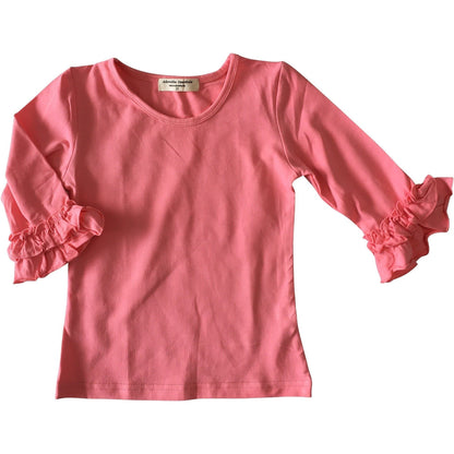 Mid-Sleeve Ruffle Shirts