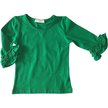 Mid-Sleeve Ruffle Shirts