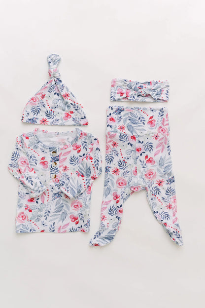Newborn Outfit, Baby Outfit, Baby Girl Coming Home Outfit - Bloom